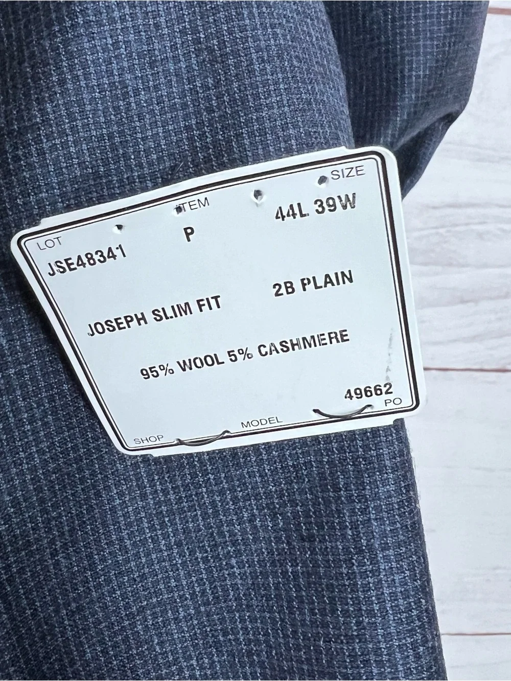 Jos. A. Bank Suit Set Mens 44L 39W Gray Joseph Slim Fit Wool 2-Button NEW